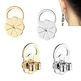 4 Piezas Elevadores de Pendientes Hipoalergénicos Levantadores para Aretes Ajustables Pendientes Elevadores para Lóbulos Caídos