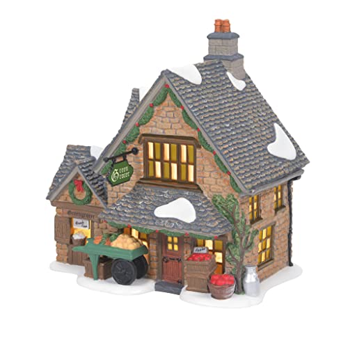 Department 56 Porcelain Dickens Village Cotswold Greengrocer Lit Building, 6.61 Inch, Multicolor