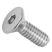 KINJOEK 100 Packs 1/4-20 x 3/4 Inch Flat Head Socket Cap Screws, Allen Hex Drive Countersunk Bolts, 304 Stainless Steel 18-8, Full Thread, Bright Finish, Heavy Duty Hex Machine Screws