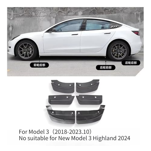 Guardabarros para Tesla Model 3 y Y Juniper 2018-2025 protegen la pintura de daños por piedras 6