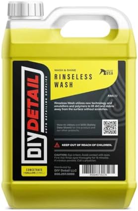 diy detail Rinseless Wash V2 – Waterless Car Wash, Rinseless Soap Alternative | Streak-Free Auto Detailing Solution | Safe for PPF, Ceramic Coating, All Vehicle Surface | 128oz Gallon