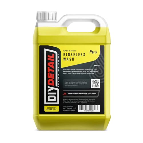 diy detail Rinseless Wash V2 Waterless Car Wash Rinseless Soap Alternative | Streak-Free Auto Detailing Solution | Safe for PPF Ceramic Coating All Vehicle Surface | 128oz Gallon
