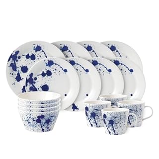 1815 Pacific Dinnerware Set Blue Splash, 16 Piece Set 6A
