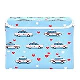 Grande capacité de rangement : la taille d'une boîte est de 40 l x 30 x 32 cm. Le grand panier de rangement délicat peut contenir tout ce que vous voulez, vêtements, literie, jouets, couches, lingettes, livres, magazines, fichiers, collations, fournitures d'art et d'artisanat, gadgets, articles divers, etc. Convient pour la maison, le bureau, la crèche et le coffre de voiture.