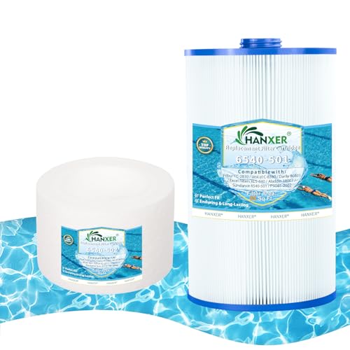 HANXER Spa Fliter Cartridge Replaces for Sundance 850 780 Series Sundance 6540-501 6540-502 Set Filbur FC-2810 FC-2812 Set PLFC-8380 PSD85-2002 Hot Tub Filter Cartridge 1 Set