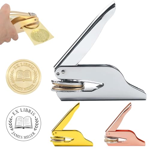 Book Embosser Personalized – Custom Book Embosser Stamp for Library, Wedding, Napkins |Logo Stamp for Weddings | Unique Book Gifts