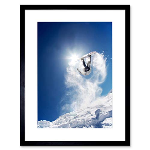Photo Sport Action Snowboard Jump Air Snow Framed Wall Art Print �ʐ^�X�|�[�c����