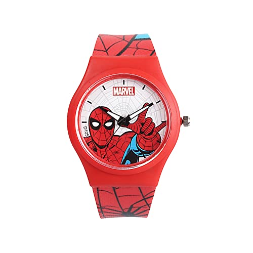 Image of Marvel Spider Man Kids Analog Wrist Watch for Boys | Soft Silicone Strap | Lightweight Comfortable Watch for Children | Adjustable Buckle Casual Daily Wear Watch for Kids