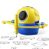 Drawing Robot for Kids with Camera Recognition, Interactive Educational Drawing Machine with 150 Cards, Montessori Painting Learning Toys for Ages 3+, Birthday for Boys Girls (Yellow)