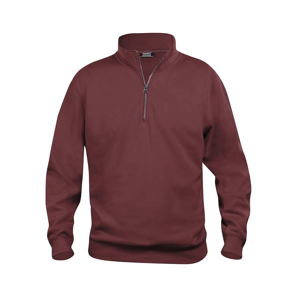 Clique Unisex Adult Basic Half Zip Sweatshirt (M) (Burgundy)