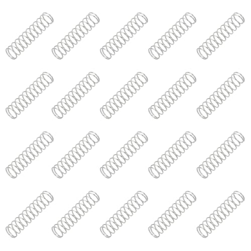 PATIKIL 0.5mmワイヤ径x6mm OD x 25mm Lの圧縮バネ 20個304ステンレス鋼製の機械的な延長小バネペンバネアソートメントキット ショップや家庭用修理用