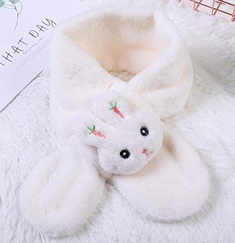 2-8Years Kids Thickening Winter Scarf Cross Tie Collar Fluffy Plush Wrap Neck Warmer Scarves (Pink) #TOP4