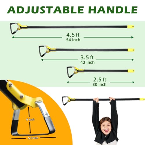 THANKSFINE Stirrup Hoe,Effcient Scuffle Hoes with Sharp Blade,Adjustable Long-Handle Scuffle Hoe Garden Tool with 30-54 Inch,Action Hoe,Hula Hoes Garden Tool for Raised beds,Vegetable and Flower beds by THANKSFINE - Image 5