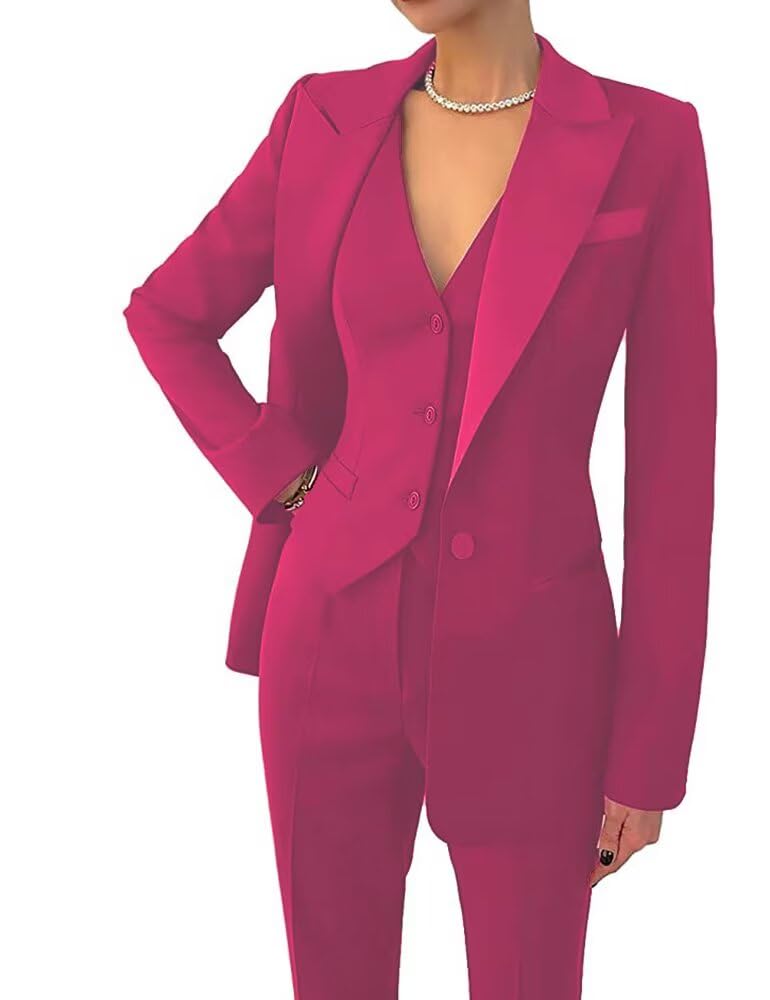 Pant Suits for Women 3 Pieces Wedding Tuxedos Suit Set Business Casual Outfits for Women