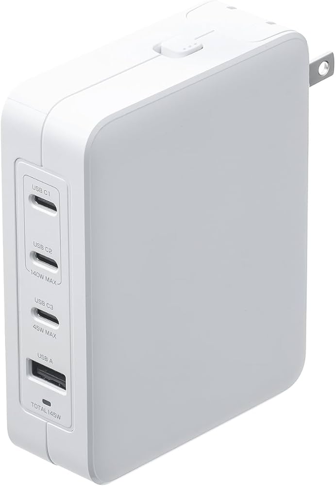 Amazon | サンワダイレクト 急速充電器 PD USB-C ×3 USB-A×1 合計最大