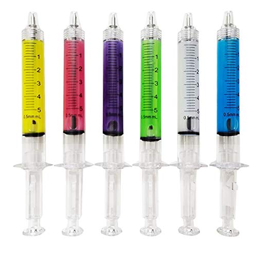 Sunangel Multicolor Macaron Syringe Pens Writes In Black Ink, Nurse Pens, Imaginary Doctor Play, Office Supplies (12Color, 24Pcs) #TOP4