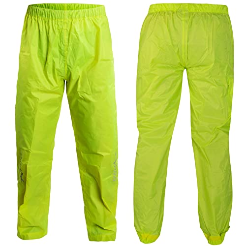A-pro Pantalones Motorista Lluvia Impermeables Moto Waterproof Traje Fluo S