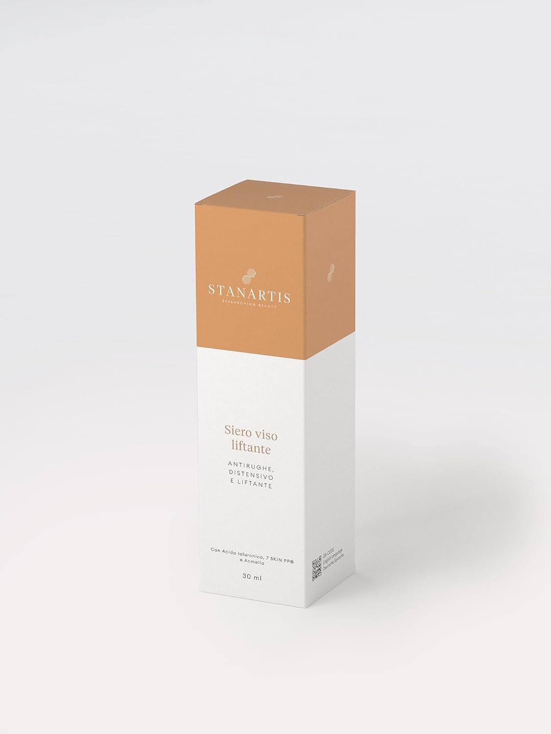 Stanartis Siero Viso Liftante Antiage con 7 Peptidi e Acido Ialuronico – Idratante Rassodante Effetto Distensivo – 30ml