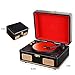 MANAYO Retro Portable CD Player with Bluetooth, Rechargeable Small Portable CD Player with Speakers, Support AUX/USB CD Music Player with Remote Control (Black)