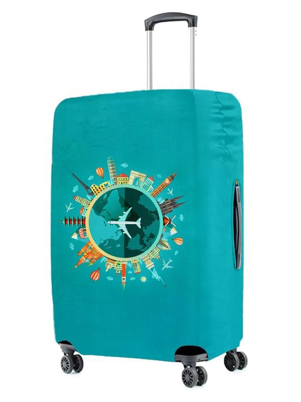 Wander World Vybe Suitcase Protector - Trolley Travel Cover Dark Aqua - S-image-26