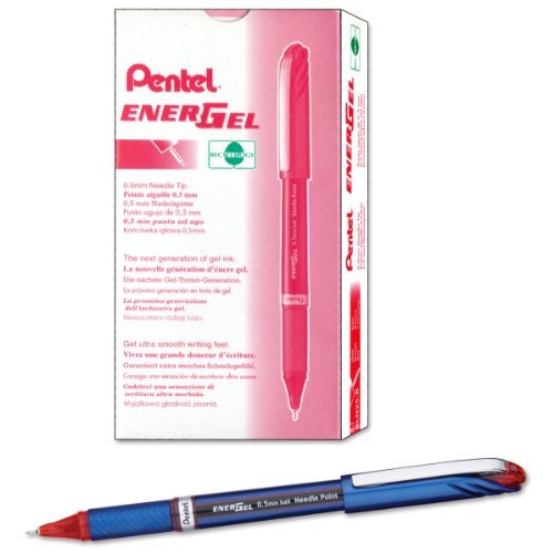 Bolígrafo Pentel EnerGel NV tinta líquida 0.5mm rojo x12