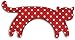Leschi COUSSIN CHAUFFANT relâche les tensions de la nuque/bouillote pour micro-ondes/coussin en graines de blé pour femmes (cou, cervicales), enfants et bébés/Chat Minina, rouge à pois noir