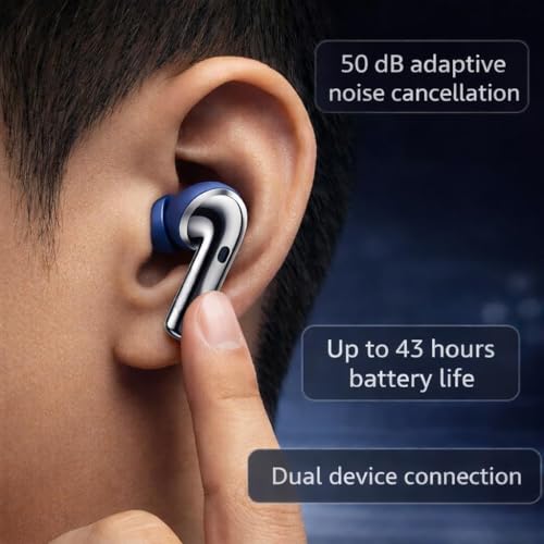 Image of Lynacz Orginal Buds Pro 3 Compatible with Oneplus 9, 9rt, 13, 13r, 10 TWS in-Ear Bluetooth Earbuds with Dual Drivers, Dual DAC HiFi Sound, Fast Pairing for Smart TV Laptop Mobile (Blue)