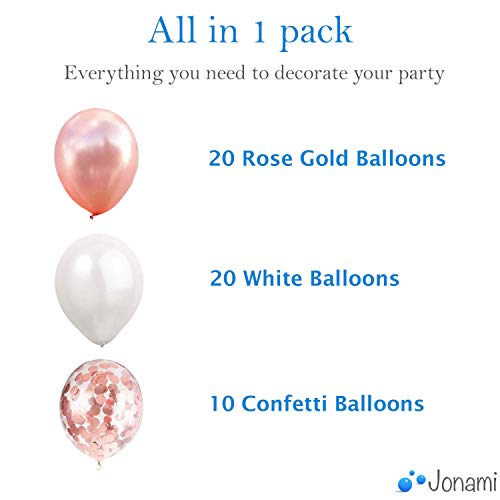 50 Rosegold Ballonnen Confetti Rose Gold - Image 6