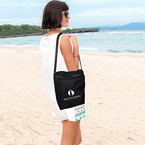 Red Suricata Sand Free Beach Mat - Waterproof Sand Less Beach Blanket – Compatible Family Beach Sun Shade Canopy - for Beach, Picnics, Camping (Large, Turquoise)