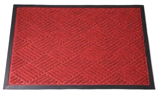 Rhino Mats, Opus Entrance Mat for Restaurants, Heavy Duty Non-Slip Durable Welcome Mat for Entryway, Garage, Hospitals, Office Buildings, Hotels or High Traffic Areas (Red, 2' X 3')