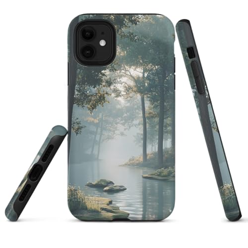 HYPESTYLE Forest Lake Phone Case Compatible with iPhone 16 15 14 13 12 Compatible with Samsung Galaxy S25 Ultra S23 S21 FE S22 Dual Layer