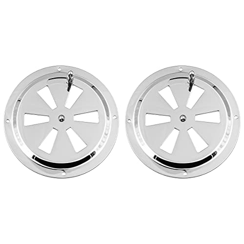 Hsthe Sea Stainless Steel Ventilation Rosettes, Pack of 2, Stainless Steel Round Ventilation Rosette