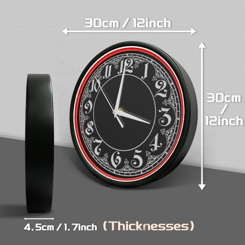 12 Inch Retro Red LED Neon Clock product photo 12 Inch Retro Red LED Neon Clock product image