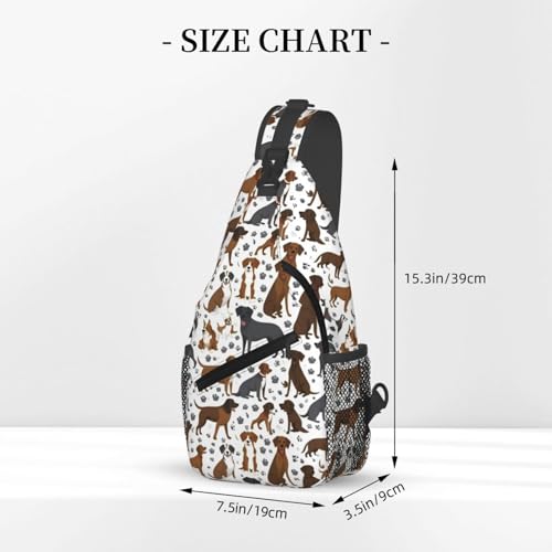 Bolso bandolera retriever con huella para senderismo miniatura 3