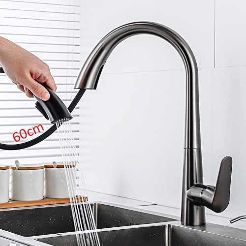Grifos de cocina giratorios en latón macizo con doble caño funcional 4