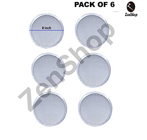 Image of 8 inches Aluminium Pizza Screen Tray bakeware (Set of 6 Pieces)