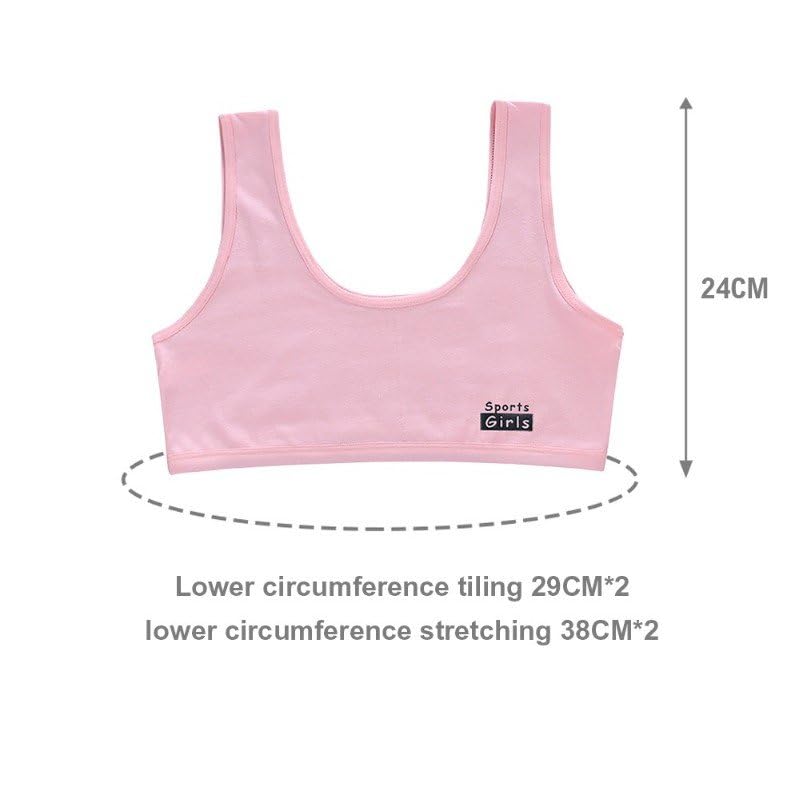 Katutude Teen Girls Training Bra - 4 Pack Soft Cotton Bra Unpadded Training Bras Seamless Wireless Breathable Bralettes2