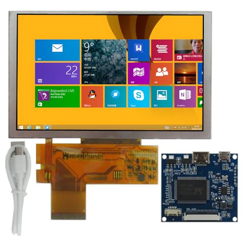 Image of 5 Inch 800x480 IPS Portable DIY LCD Display Screen with Mini-HDMI Controller Board - Compatible with PC, Raspberry /Orange Pi, Gaming Consoles, Digital Microscopes & More (Secondary Monitor Kit)
