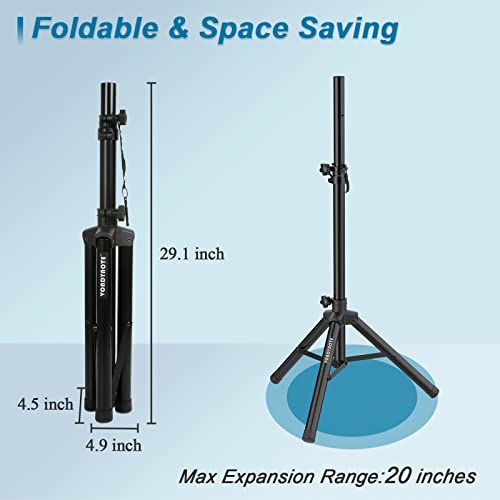 Vondynote SET OF 2 Pair Of Tripod Speaker Stands Pa Dj Short Tripod Speaker Stand Slim Mini Speaker Stand thumb #4