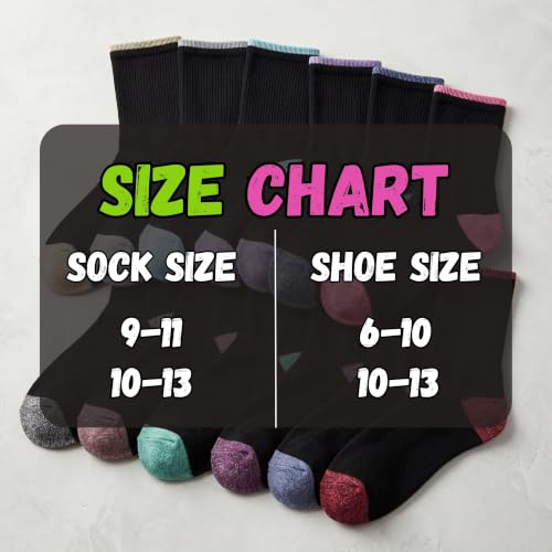 Image of Tipi Toe Women's Fun Patterned Dress Socks, 12-Pack Lightweight Colorful Crew Socks, Casual Novelty Assorted Designs