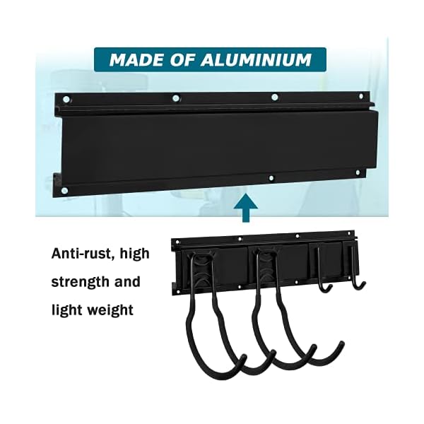 WMK Garage Tool Organizer Wall Mount, 14 PCS Tool Storage Rack with 11 Adjustable Heavy Duty