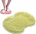 Épurateur de Pieds et de Dos de Douche, Coussin de Massage, Brosse Pieds Douche avec Antidérapant Ventouses (Vert)