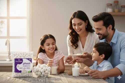 Image of Flavour Delight Premium Phool Makhana 500g | Light & Crunchy Fox Nuts | Roasting & Fasting Snack