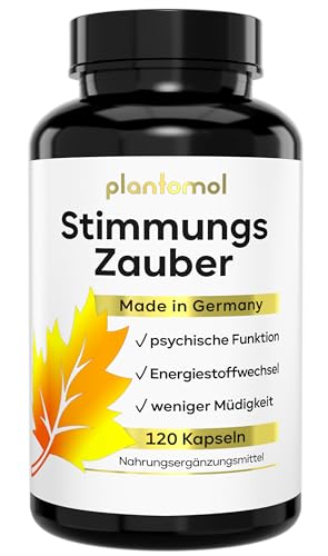 120 Johanniskraut Kapseln mit 1000mg Johanniskraut-Extrakt + GABA + L-Tryptophan - pflanzlicher Stimmungsaufheller hochdosiert - STIMMUNGSZAUBER