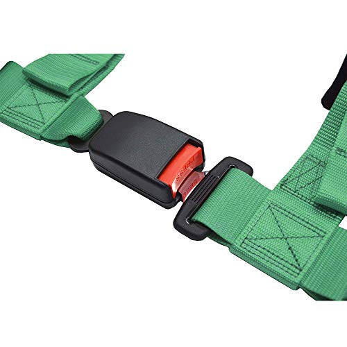 Wuidail Racing Seat Belts 4 Point Harness With Shoulder Pad (Green) 8151 #TOP3