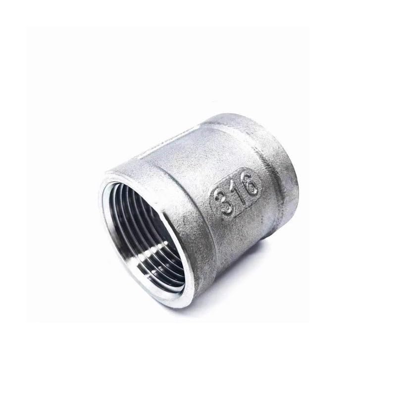 Manguito de 1 pulgada rosca hembra en acero inoxidable 316 ideal para sistemas de riego y huertos