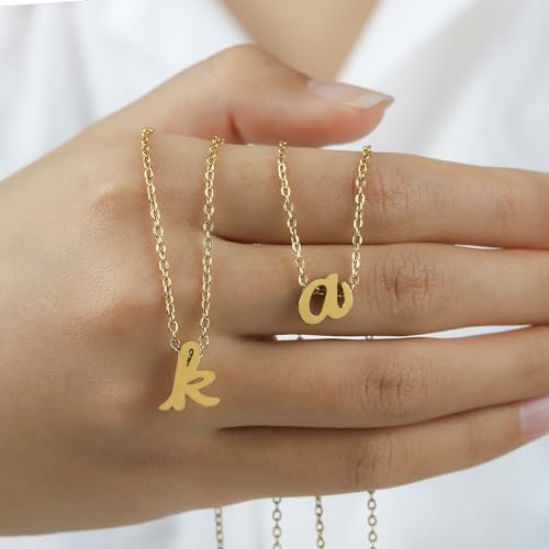 Collier initiale en or de qualité supérieure bijou fin - 4