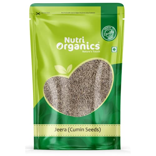 Image of NutriOrganics Premium Whole Spices Cumin Seeds - 200gm | Jeera Whole | Jira | Resealable Ziplock Pouch