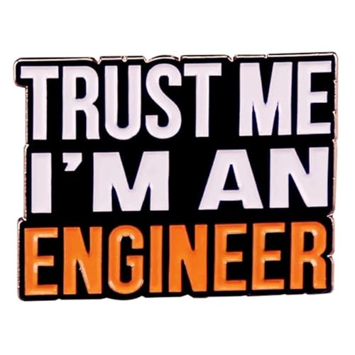 Image of Trust me I'm an Engineer Enamel Lapel Pin badge brooch for backpack and coat