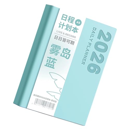 2026 Daily Planner Two Day Per Page Softcover Leather Academic Planner From with Ribbon Bookmarks for Daily Planning Two Days Pe